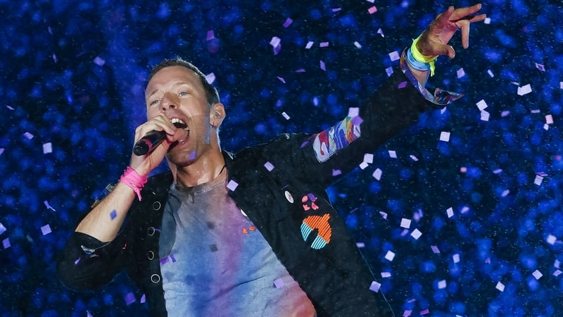 Coldplay's Chris Martin onstage during the Rock in Rio Festival in September 2022. Photo: Getty Images