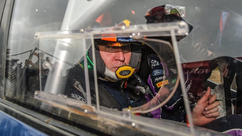 Paul Nagle of Ireland in the Ford Puma Rally 1 in May's Rally de Portugal