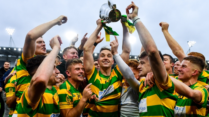 Blackrock celebrate their 2020 Cork SHC triumph, their first title in 18 years