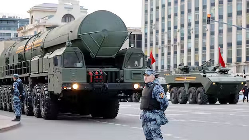 Devastating power: Russia shows off its strategic arsenal each year on Victory Day in Red Square, Moscow. Photo: Oleg Elkov/ Alamy Stock Photo