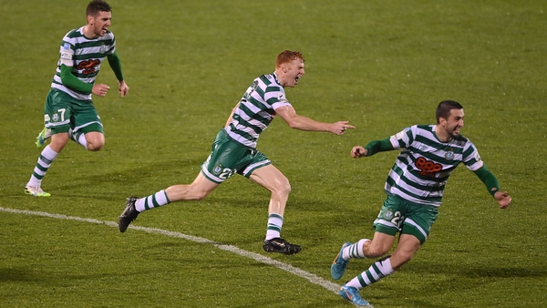Rory Gaffney celebrates his match-winner