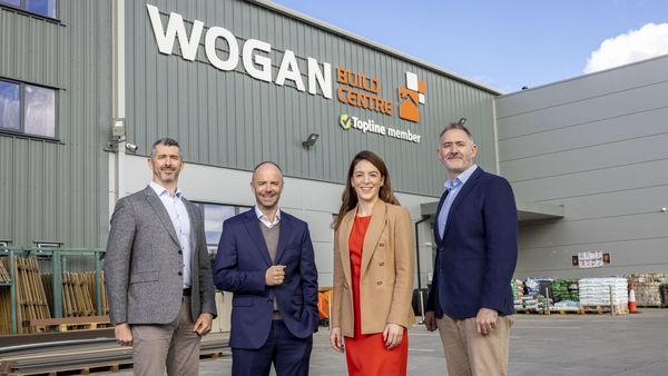 Pictured from left to right are Derek Wogan, Wogan Build Centre; Andrew Bourg and Fran Stafford from Development Capital; and Garrett Wogan, Wogan Build Centre