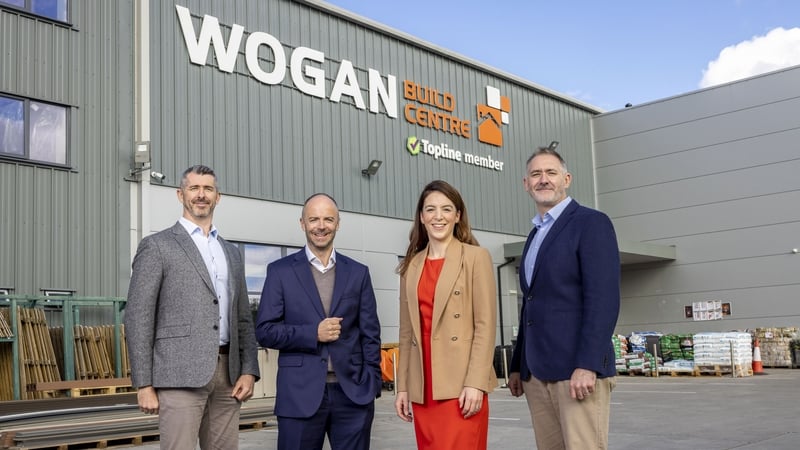 Pictured from left to right are Derek Wogan, Wogan Build Centre; Andrew Bourg and Fran Stafford from Development Capital; and Garrett Wogan, Wogan Build Centre