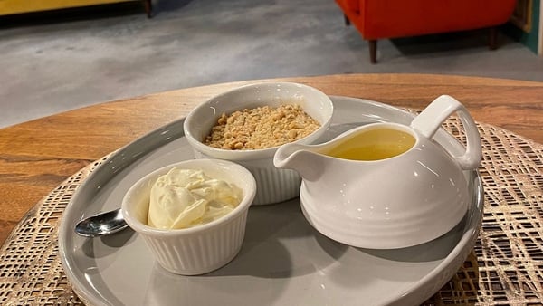 Kevin's caramelised pear and apple crumble: Today