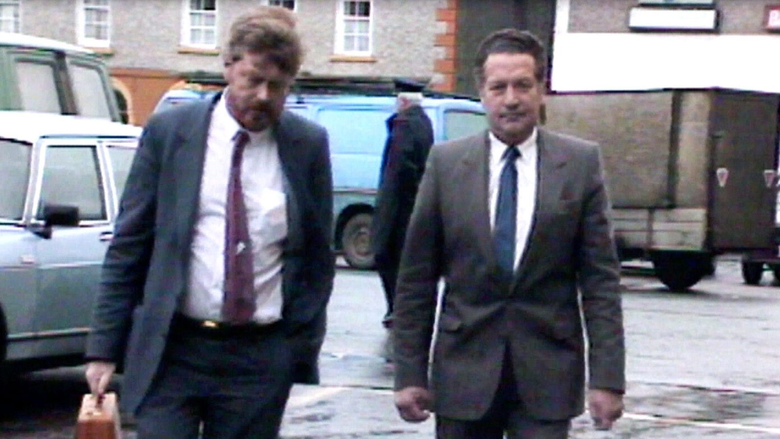 In newly uncovered evidence, Richard Flynn (right) admitted he struck Fr Molloy more than two or three times