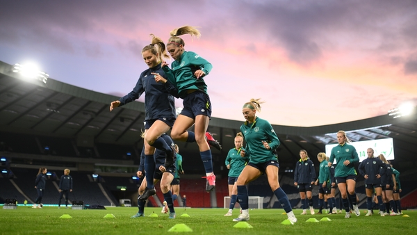 Ireland go through their paces at Hampden Park