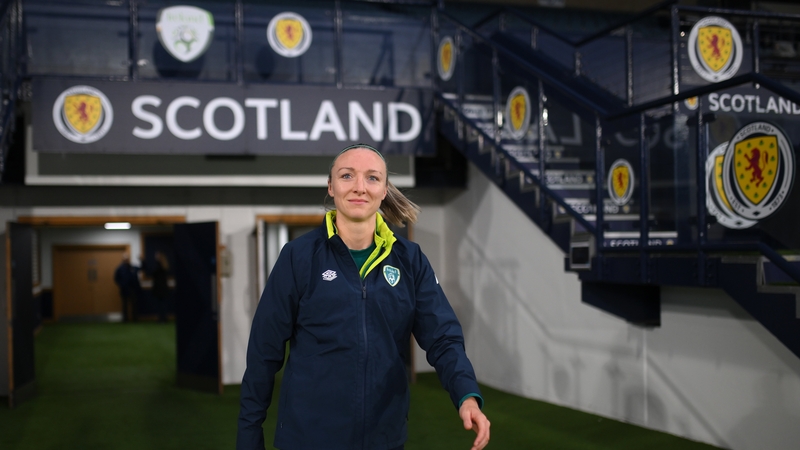 Louise Quinn at Hampden Park