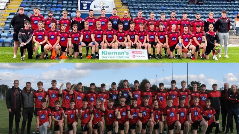 The Killygarry senior and minor squads ahead of their respective finals - picture courtesy of killygarrygaa.com