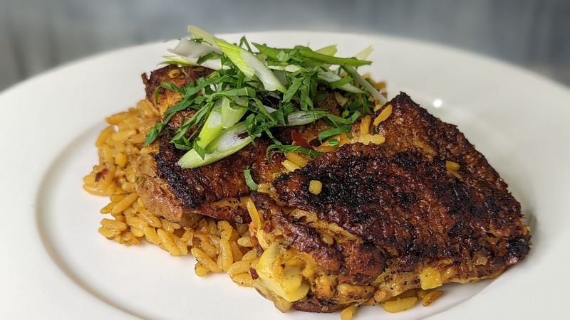 Wade's braised chicken thighs with rice: Today