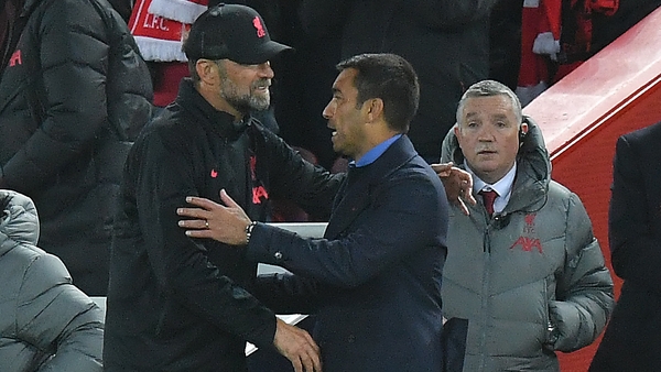 Van Bronckhorst and Klopp an Anfield