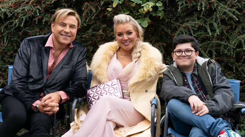 David Walliams as dad Mike, Sheridan Smith as mum Linda and Archie Yates as son Ben in Gangsta Granny Strikes Again!