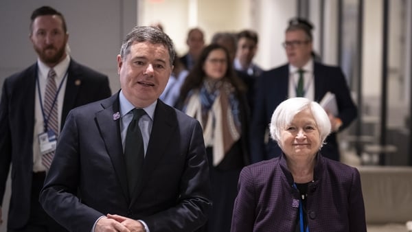 Paschal Donohoe and Janet Yellen were at a Eurogroup meeting at the IMF headquarters in Washington DC