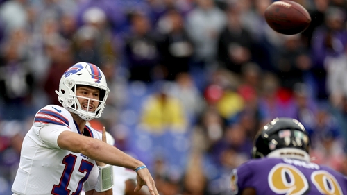 Quarterback Josh Allen #17 of the Buffalo Bills