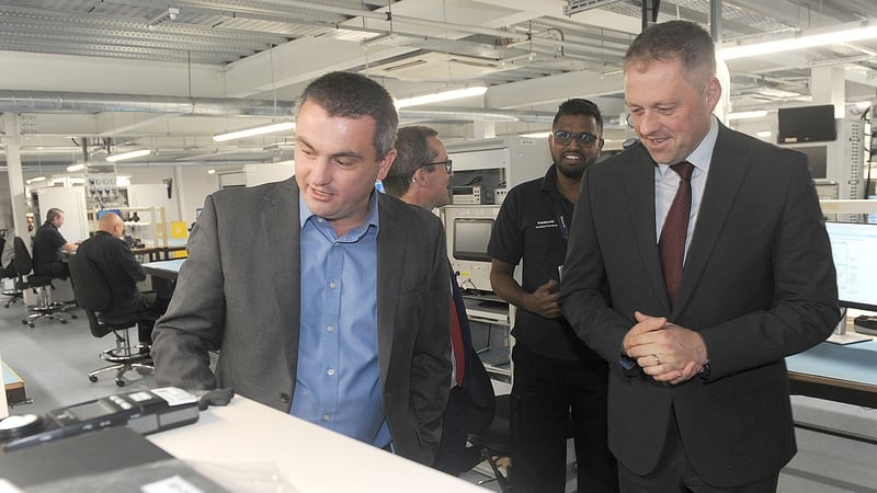 Russell Guy, Regional Director, Repair Operations EMEA, Panasonic Avionics Corporation and Minister of State at the Department of Foreign Affairs, Thomas Byrne