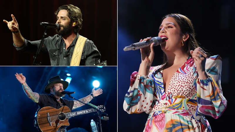 (Clockwise from top) - Thomas Rhett, Lady A's Hillary Scott and Zac Brown are Dublin-bound
