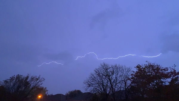 The Status Yellow thunderstorm warning was in place until 11.30pm (file image)