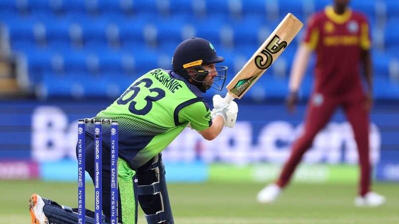 Andy Balbirnie in action against the West Indies