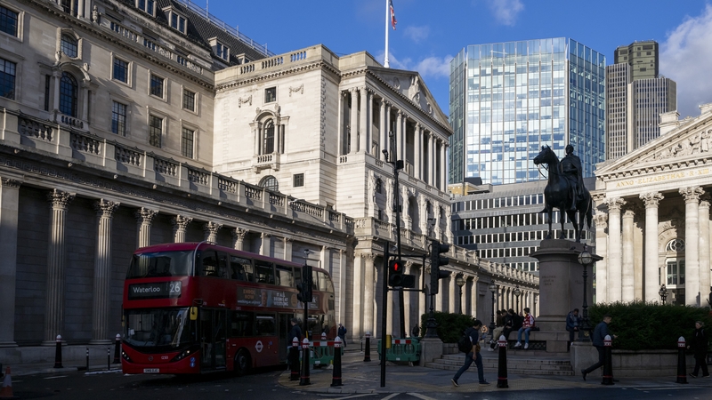 The Bank of England on Threadneedle Street in London