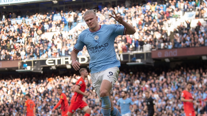 Erling Haaland's double took his tally since joining City to a remarkable 22 goals