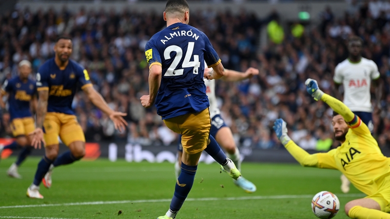 Miguel Almiron scores Newcastle's second goal