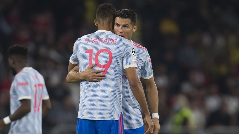 Raphael Varane and Cristiano Ronaldo