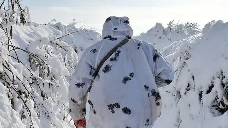 A trench in the Donetsk region of east Ukraine where fighting has been going on since 2014. Photo: ZUMA Press Inc/Alamy Stock Photo