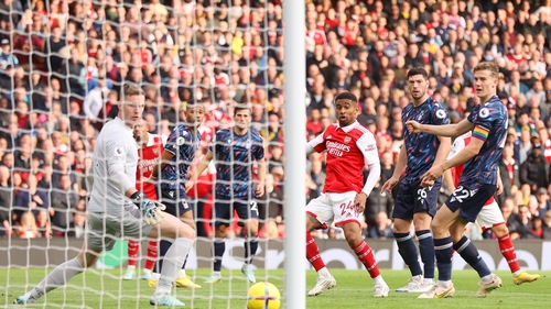 Reiss Nelson scores his second and Arsenal's third