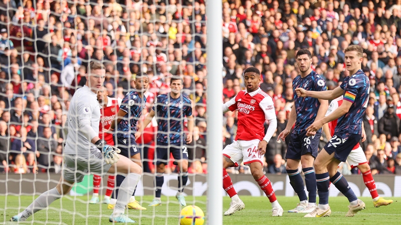 Reiss Nelson scores his second and Arsenal's third
