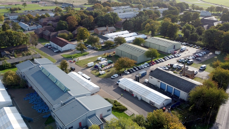 The prisons watchdog said there are no beds or access to fresh air and exercise at the Manston facility