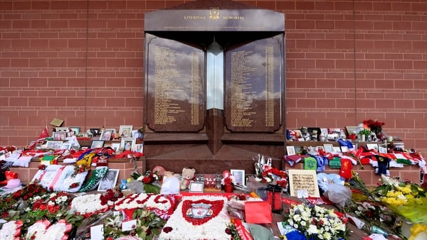 The Hillsborough memorial at Anfield