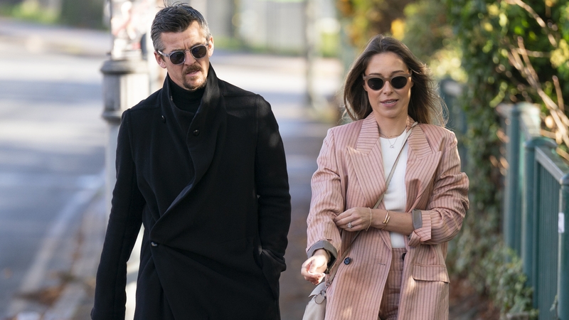 Joey Barton arrives at Wimbledon Magistrates' Court with his wife Georgia