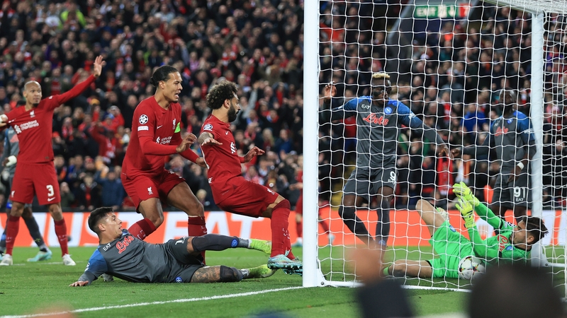 Mo Salah opened the scoring at Anfield in the 85th minute