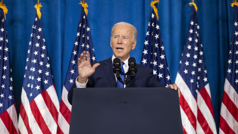 Joe Biden said election deniers have been inspired by Donald Trump, who is pondering a run for president in 2024