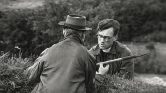 Father Peter Lemass interviews an unidentified poacher (1962)