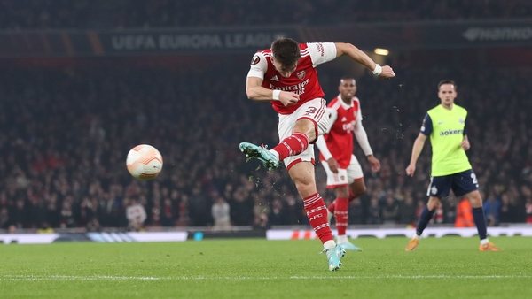 Kieran Tierney fired home Arsenal's winner against Zurich
