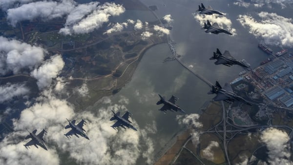 It comes after the United States and South Korea extended air drills (Photo: South Korean Defence Ministry)