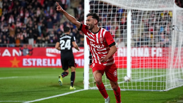 Ivan Martin celebrates his goal for Girona