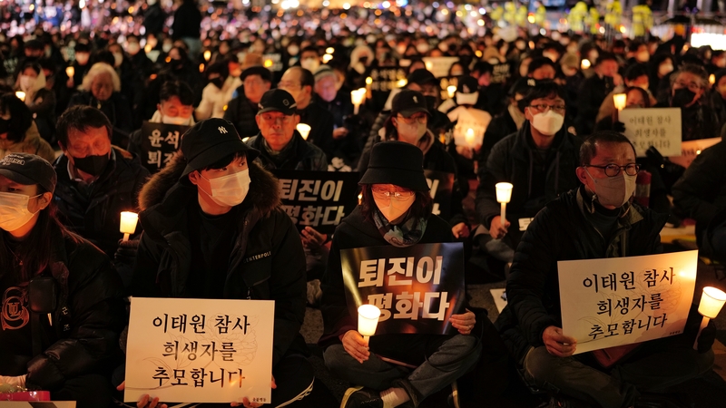 Thousands gathered in Seoul for one vigil