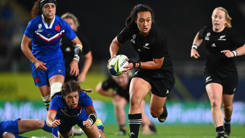 New Zealand's Ruahei Demant in action during the semi-final victory