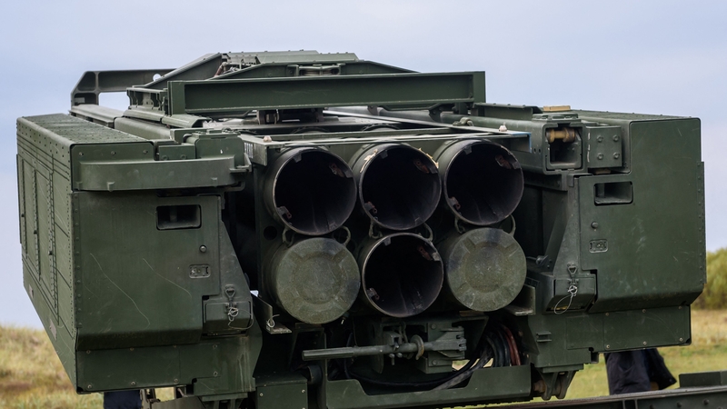 Russian agencies quoted emergency services as saying the dam was hit by a HIMARS rocket (file image)