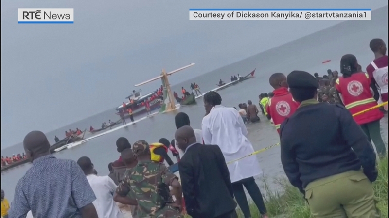 Emergency workers attempted to lift the aircraft out of the water using ropes, assisted by cranes