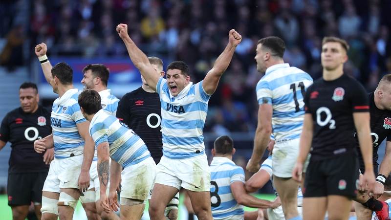 Ignacio Ruiz celebrates at the full-time whistle