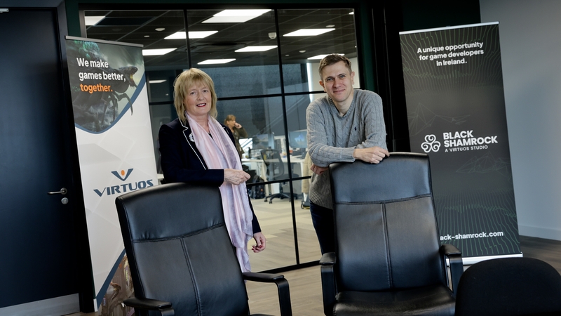 Eileen Sharpe from IDA Ireland and Lukas Codr, General Manager at Black Shamrock