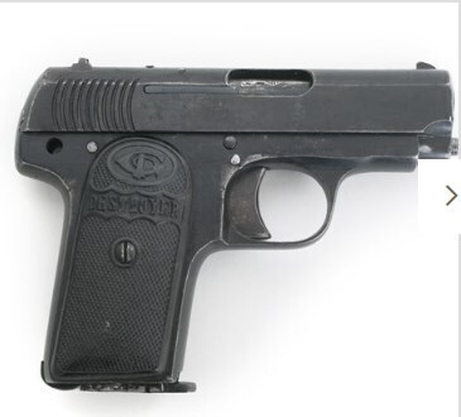 Erskine Childers' pistol. Credit: Military Archives. Ref 111 Pistol Spanish Destroyer Serial 10169.