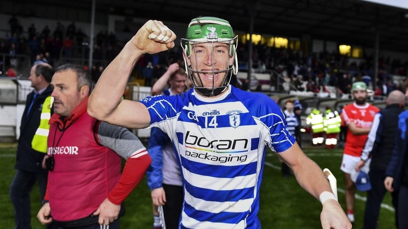 Naas forward Jack Sheridan celebrates at full-time