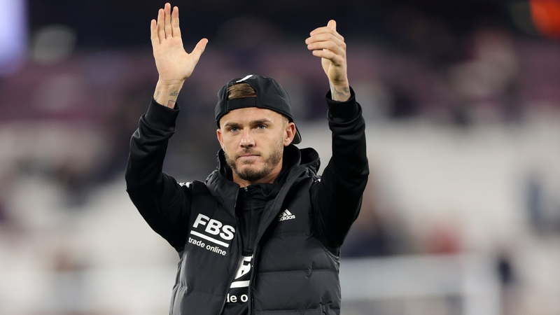 Maddison salutes the fans at full-time