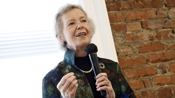 Former president Mary Robinson discusses climate justice in Washington DC earlier this year