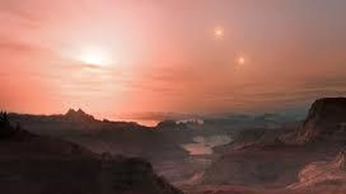 Is there life out there? An artist's impression of planet Gliese 667 Cc at sunset. Image: ESO/L. Calçada
