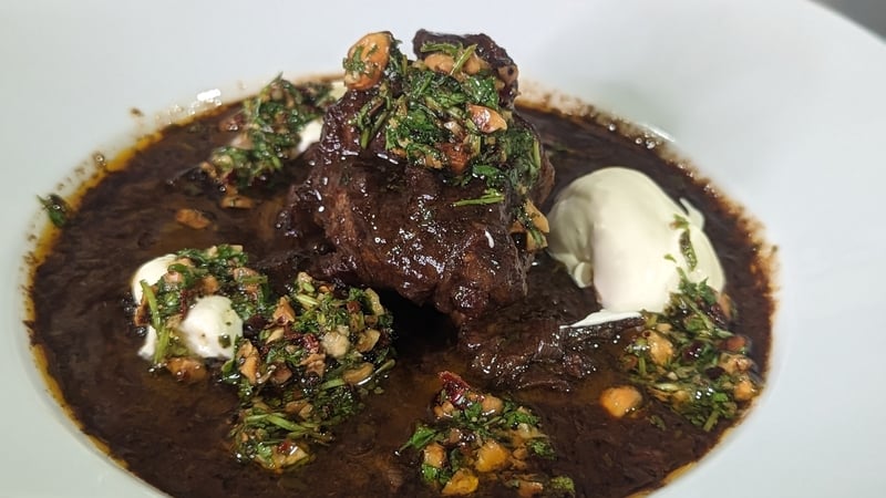 With Aloo gobhi cauliflower cheese, crispy chilli herby crumb.