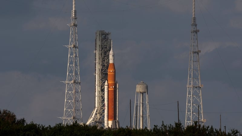 The 98m tall SLS rocket, the world's most powerful rocket to date, is due to take the Orion capsule, powered by the Airbus-built European Service Module, into the moon's orbit